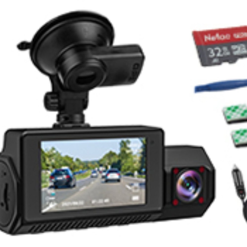 Dash Cam 4K GPS, Car Camera Front and Inside with Infrared Night Vision, 24H Par